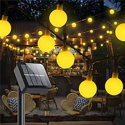 Mini Globe String Lights Solar LED Fairy String Lights Christmas Lights 12M 100LED 5M 20LED Outdoor Waterproof IP65 Camping Flexible Holiday Lights for Garden Christmas Party Yard Decoration Lightinthebox