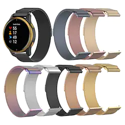1 pcs Smart Watch Band for Garmin Venu/Venu 2 Plus / Sq / Sq Music Forerunner 55 245 645 Music 20mm Stainless Steel Smartwatch Strap Luxury Magnetic Clasp Milanese Loop Replacement Wristband Lightinthebox