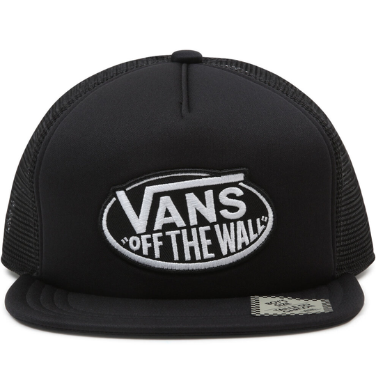 Vans Kids Classic Off The Wall Snapback Trucker Baseball Cap Hat - Black