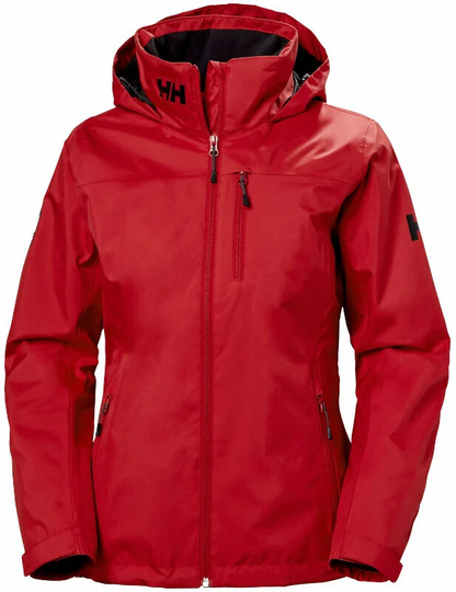 Helly Hansen Women's Crew Hooded Midlayer Sailing Jacket Red L
