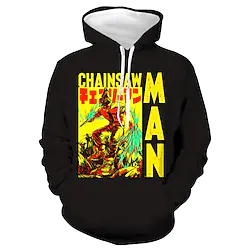 Inspired by Chainsaw Man Makima Hoodie Cartoon Manga Anime Front Pocket Graphic Hoodie For Men's Women's Unisex Adults' 3D Print 100% Polyester Lightinthebox