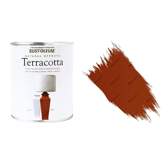 Rust-Oleum Terracotta Matt All-Surface Self Primer Paint Natural Effects 250ml