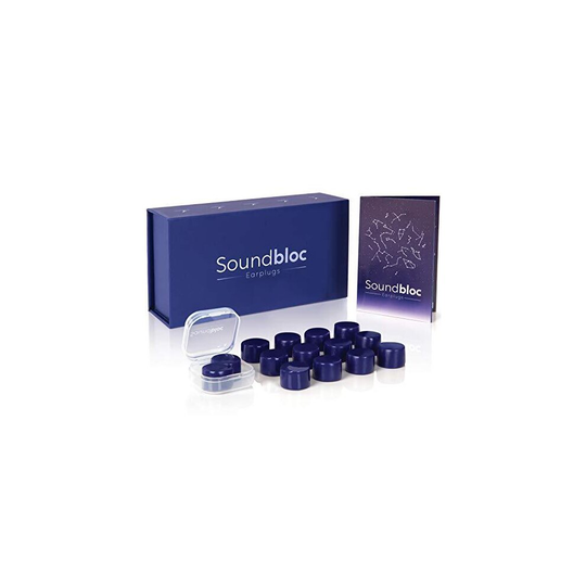 Ear Plugs for Sleeping by Soundbloc - 1 Year Supply (6 Pairs) - Custom Fit Noise Reduction Reusable Soft Silicone Earplugs - Best Ear Plugs for Slee