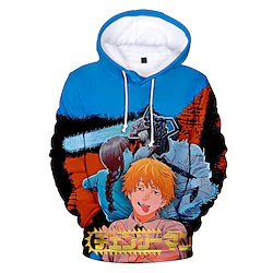 Inspired by Chainsaw Man Denji Hoodie Cartoon Manga Anime Front Pocket Graphic Hoodie For Women's Adults' 3D Print 100% Polyester Lightinthebox