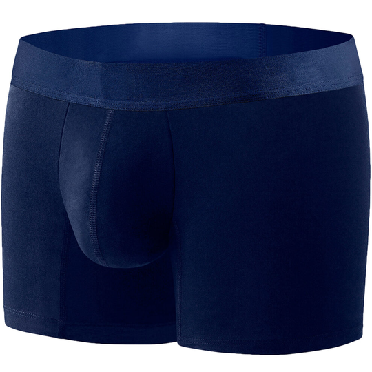(3XL, Navy No Show) Comfyballs Mens Long Cotton Ultimate Comfort Super Soft Boxer Shorts Briefs