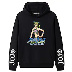 Inspired by JoJo's Bizarre Adventure Jolyne Cujoh Hoodie Cartoon Manga Anime Harajuku Graphic Kawaii Hoodie For Men's Women's Unisex Adults' Hot Stamping 100% Polyester Lightinthebox