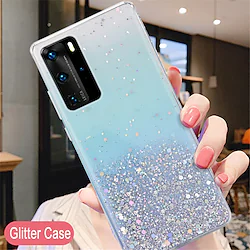 Luxury Glitter Case For Huawei P40 P40Pro P40Lite P30 P30Pro P20 P20 Lite Honor 20 20i 30 30Pro 30s Nova 7 7I 7SE 7Pro 6se 5iPro 5t 5z Mate 30 30Pro 30Lite silicone cover Lightinthebox