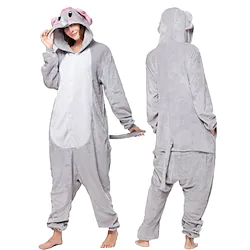 Adults' Kigurumi Pajamas Elephant Animal Onesie Pajamas Flannel Toison Cosplay For Men and Women Christmas Animal Sleepwear Cartoon Festival / Holiday Costumes / Leotard / Onesie / Leotard / Onesie Lightinthebox