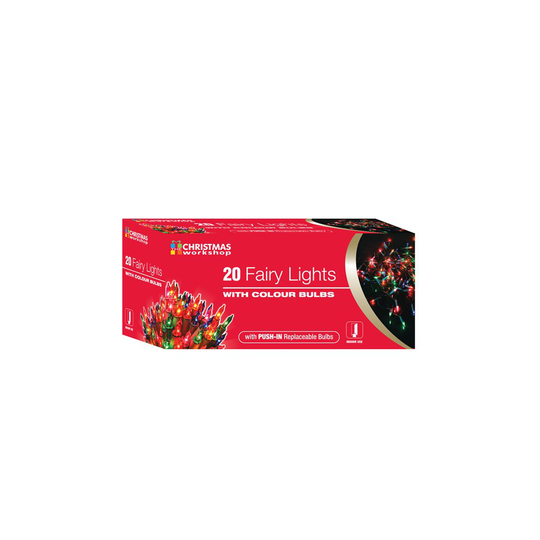 Christmas Workshop 20 Shadeless Colour Fairy Lights Box - Decoration Xmas Party - fairy lights colour christmas decoration xmas party multi tree 20