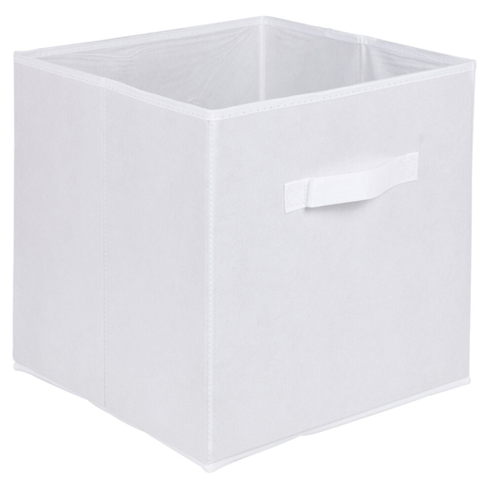 (White, 6) 1,4, 6 pcs Foldable Fabric Storage Box Cubes Set