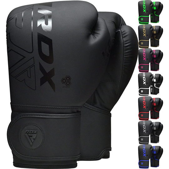 (Black, 10OZ) RDX Boxing Gloves Sparring Muay Thai Kickboxing