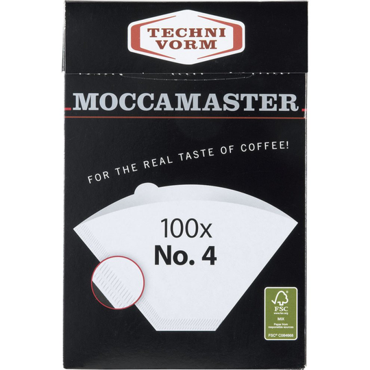 Moccamaster No.4 Filter Paper - 100 Filters Box