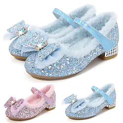 Frozen Fairytale Princess Elsa Shoes Girls' Movie Cosplay Sequins Halloween Rosy Pink Blue Shoes Halloween Carnival Masquerade Polyester Plastics Lightinthebox