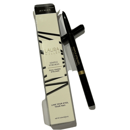 LAURA GELLER DOUBLE ENDED EYELINER- SHADE JET BLACK BOXED