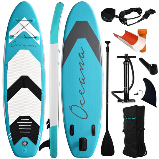 (Blue) ASAB Inflatable Stand Up 10FT Paddle Board Set Kit