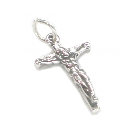 Crucifix Cross sterling silver charm .925 x 1 Crucifixes Holy crosses