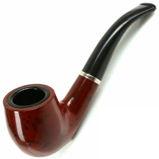 Vintage Walnut Effect Tobacco Pipe High Quality Men Smoking Gift Boxed