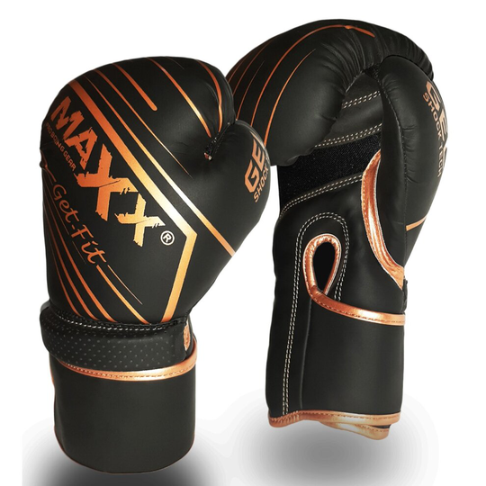 (10oz) Maxx® Maya Leather GEL Boxing Gloves MMA Training Fight Sparring Glove Pad