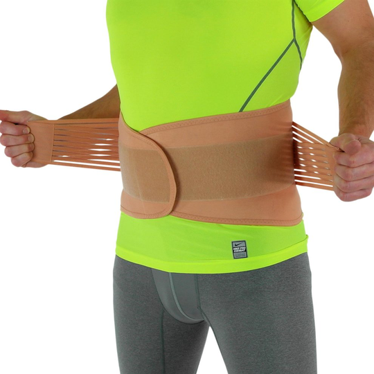 (XL 36-42") Beige Neoprene Adjustable Lower Back Support