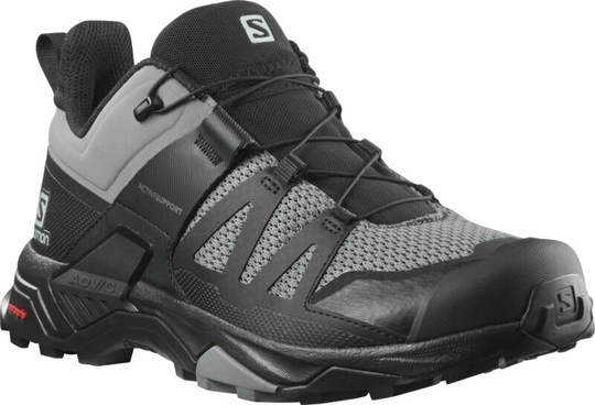 Salomon Mens Outdoor Shoes X Ultra 4 Quiet Shade/Black/Quiet Shade 42
