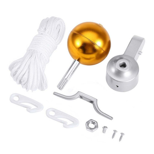 Flag Pole Parts Repair Kit Pulley Clip Ball Braided Rope