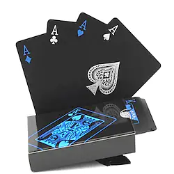 54pcs new Waterproof PVC Pure Black Magic Box-packed Plastic Playing Cards Set Deck Poker Classic Magic Tricks Tool Lightinthebox