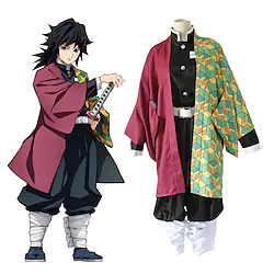 Inspired by Demon Slayer: Kimetsu no Yaiba Tomioka Giyuu Anime Cosplay Costumes Japanese Cosplay Suits Accessories Cosplay Accessories Top Pants Cloak For Men's Women's Boys / Girls' / Kneepad Lightinthebox