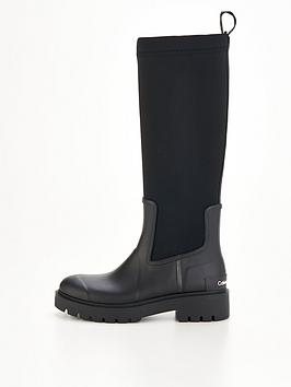 Calvin Klein Jeans Knee High Neoprene Rainboot - Black