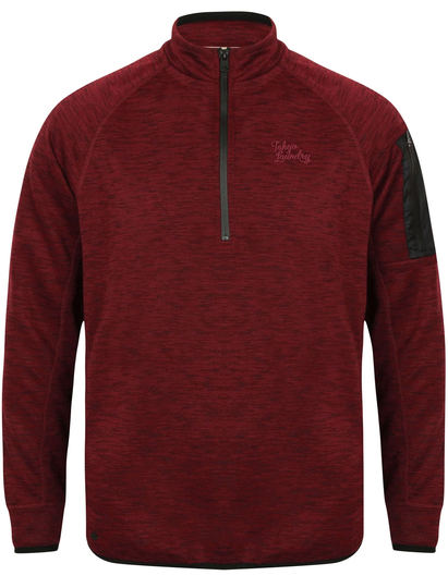 Hoodies / Sweatshirts Darowen Peaks Spacedye Pullover Hoodie with Zip Collar in Oxblood - Tokyo Laundry / S - Tokyo Laundry