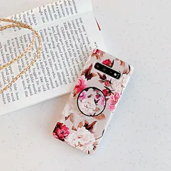 Phone Case For Samsung Galaxy S22 S21 Ultra Plus Back Cover S9 S8 S10 Plus Galaxy with Stand IMD Frosted Flowe TPU Lightinthebox