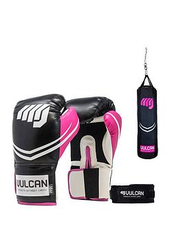 Vulcan Pink 4Ft Boxing Bag &Amp; Glove Kit