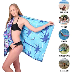 Microfiber Double-sided Velvet Beach Towel Absorbent Quick-drying Printing Travel Towel Swimming Fitness Women Towel Lightinthebox