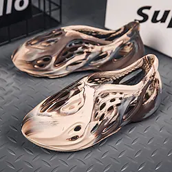 Men's Unisex Trainers Athletic Shoes Sporty Athletic Water Shoes Elastic Fabric Dark Grey Brown Beige Summer Lightinthebox