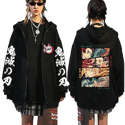 Inspired by Demon Slayer: Kimetsu no Yaiba Kamado Nezuko Agatsuma Zenitsu Kamado Tanjiro Cartoon Manga Back To School Anime Harajuku Graphic Kawaii Outerwear For Men's Women's Unisex Adults' Hot Lightinthebox