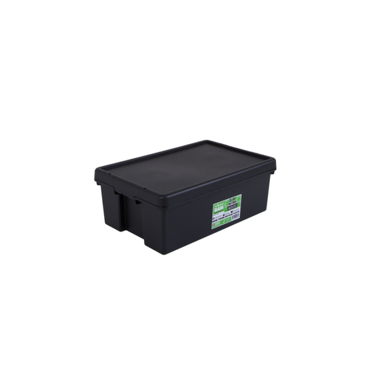 (24 Litre) WHAM BHAM HEAVY DUTY BLACK PLASTIC STORAGE BOXES
