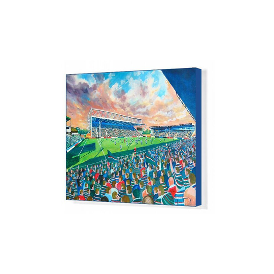 (20"x16" (50x40cm) Canvas Print) Welford Road Stadium Fine Art - Leicester Tigers Rugby Union Club (Canvas Print)