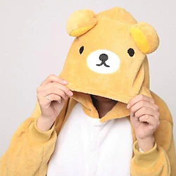 Adults' Kigurumi Pajamas with Slippers Bear Animal Patchwork Onesie Pajamas Coral fleece Cosplay For Men and Women Christmas Animal Sleepwear Cartoon Festival / Holiday Costumes / Leotard / Onesie Lightinthebox
