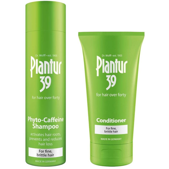Plantur 39 Caffeine Shampoo and Conditioner Set Prevents and Reduces Hair Loss | For Fine Brittle Hair | Unique Galenic Formula Supports Hai