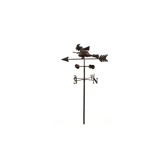 east2eden Dark Metal Witch Wind Weathervane Weather Vane Garden Spinner Ornament