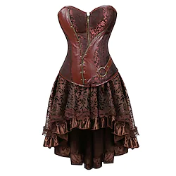 Pirate Medieval Steampunk 18th Century Cocktail Dress Vintage Dress Skirt Outfits Masquerade Women's Asymmetric Hem Costume Vintage Cosplay Party Halloween Skirts Halloween / Corset / Spandex Lightinthebox