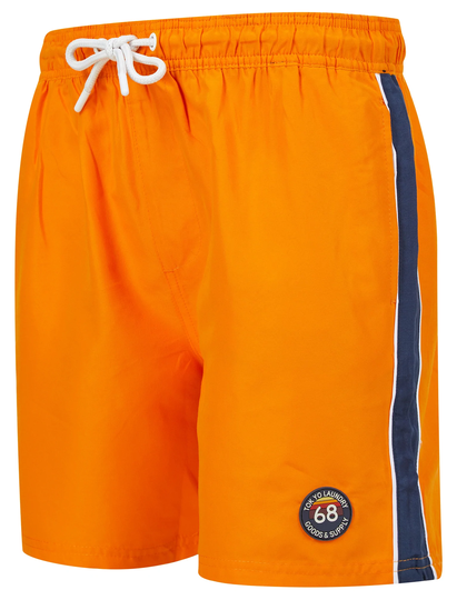 Swim Shorts Capitola Swim Shorts with Side Tape Detail in Dark Cheddar - Tokyo Laundry / S - Tokyo Laundry