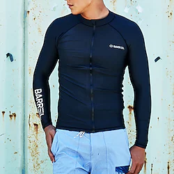 Men's Rash Guard UV Sun Protection UPF50 Breathable Long Sleeve Sun Shirt Swimming Surfing Beach Water Sports Solid Colored Autumn / Fall Spring Summer / Stretchy / Quick Dry / Lightweight Lightinthebox