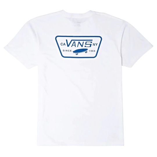 Vans Full Patch Back T-Shirt - White/True Blue
