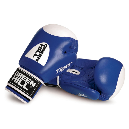 (Blue, 14oz) GREEN HILL BOXING GLOVES TIGER WITH TARGET