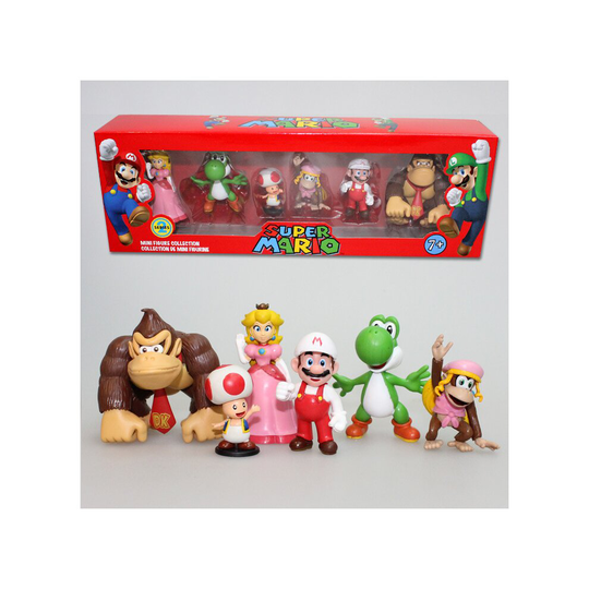 (C) Super Mario Boxed Toy Kids Toy Decoration 6pcs/Box