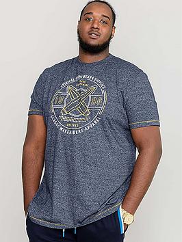 D555 Wannock Navy Twist Surf Board Printed T-Shirt