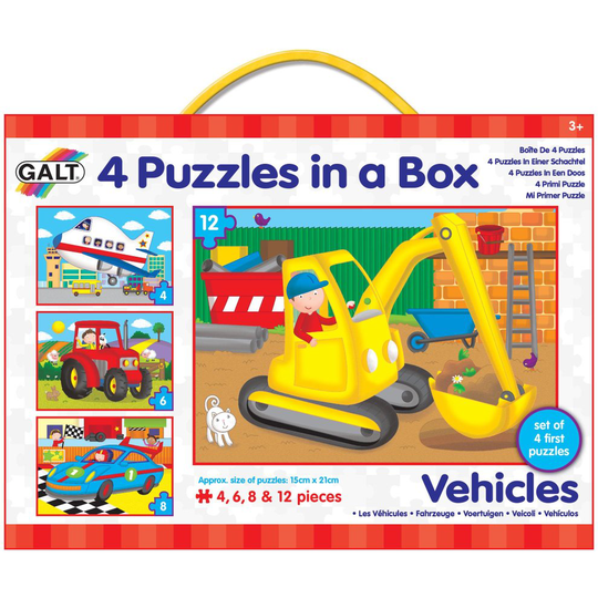 Galt 4 Puzzles In A Box Vehicles
