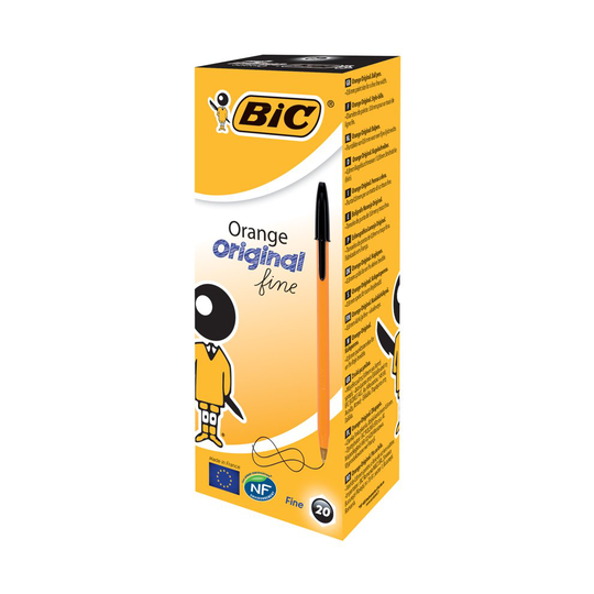 Bic Orange Fine Black Pens (pack of 20)