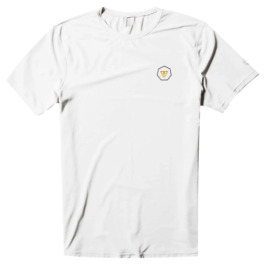 Vissla Alltime Short Sleeve Surf T-Shirt Rash Vest - White