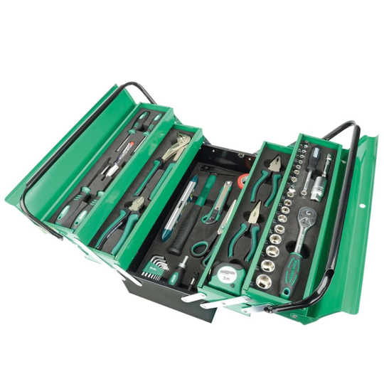 Brüder Mannesmann Tool Box Metal Filled 88 Piece Garage Equipment Hand Tool